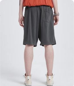 กางเกงขาสั้นผ้ายืดเอวสูงของผู้ชายกางเกงโอเวอร์ไซส์ผ้าคอตตอนแท้พิมพ์ลายปักตามสั่งแนวสตรีทแฟชั่น2021 - Product Image 3