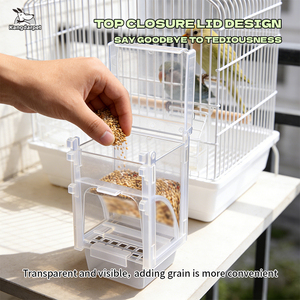 Disponibile negli USA: Mangiatoia per Uccelli Senza Disordine - Mangiatoia Automatica per Pappagalli con Separazione della Paglia, Mangiatoia Trasparente Anti-Schizzi per Gabbie di Uccelli di Piccola Taglia - Product Image 4