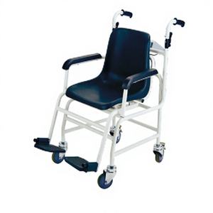 Pèse-personne numérique LCD pour fauteuil roulant, roues avant et arrière rotatives, rechargeable avec poignée pliable - Product Image 1