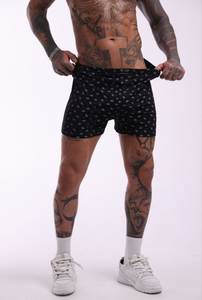 Calzoncillos Bóxer de Algodón con Estampado Gráfico para Hombre, Negros, Transpirables, Ligeros, Cómodos, Ropa Interior Masculina con Cintura Elástica de Fábrica - Product Image 4