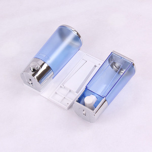 Dispenser di sapone liquido doppio a parete in <span class=keywords><strong>plastica</strong></span> per sapone per le mani e Shampoo per uso <span class=keywords><strong>bagno</strong></span> - Product Image 6