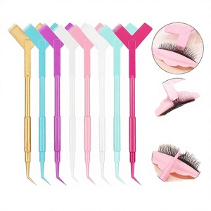 FX-T231 Venta al por mayor 10 unidades/bolsa Cepillo de pestañas con punta en Y, varilla de plástico para levantamiento de pestañas, herramienta personalizable para extensiones - Product Image 2
