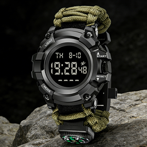 Montre de sport pour homme SHUAIKE, étanche, affichage numérique LED, multifonction, grand cadran, montre électronique, style G, montre pour homme - Product Image 1