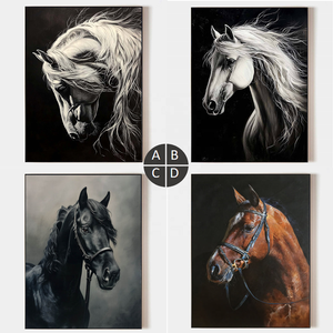 100% Pure Handmade Modern Style Large Size Animals Wall Art Decor <strong>Painting</strong> for Living Room Decor Abstract <strong>Horse</strong> Oil <strong>Painting</strong> - Product Image 3