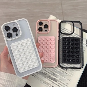 Étui de téléphone en silicone à ventouse pour <span class=keywords><strong>iPhone</strong></span> 17 <span class=keywords><strong>Pro</strong></span> <span class=keywords><strong>Max</strong></span> couleur unie antichoc Ultra Secure Grip All-in-One <span class=keywords><strong>Selfie</strong></span> <span class=keywords><strong>Stick</strong></span> Kit - Product Image 2