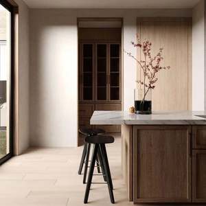 Juego de Gabinetes de Cocina Estilo Shaker de Madera, Isla de Cocina de Mármol Blanco, Totalmente Personalizado - Product Image 4