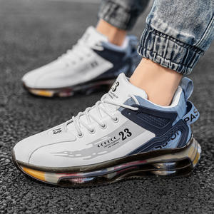 Zapatillas deportivas casuales de caña alta para hombre con cordones, parte superior de malla, ligeras, que aumentan la altura, flexibles, tendencia de moda otoñal Evergreen - Product Image 2