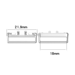 Bracelet de montre en métal de 18mm, adaptateur de barre solide de connexion de remplacement pour <span class=keywords><strong>Samsung</strong></span> Galaxy Fit3 SM-R390 Fitness <span class=keywords><strong>Tracker</strong></span> - Product Image 2