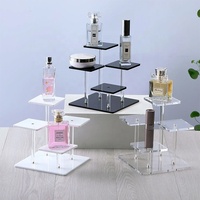 Expositor Comercial Personalizado Negro Transparente de Varias Capas, Moderno, Ligero, Portátil, Desmontable y Ecológico