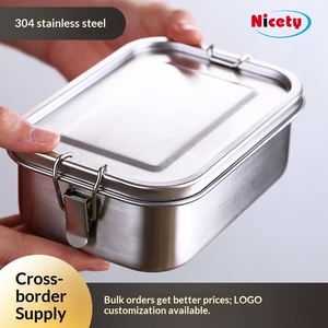 Sealed Food Grade Portable Outdoor Picnic Storage <b>Box</b> BPA FREE 304 Stainless Steel Children's Student <b>Lunch</b> <b>Box</b> - Product Image 6