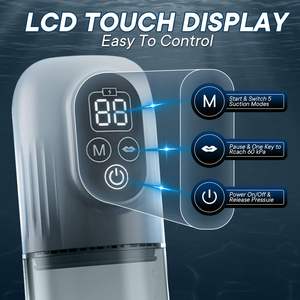 자동 흡입 음경 펌프 트레이닝 남성 자위 기구, 미니 포켓 퍼시와 페니스 링이 포함된 음경 확대 진공 펌프 - Product Image 3