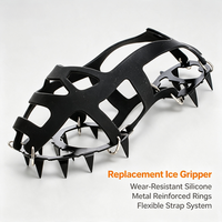 Crampons à glace en silicone caoutchouté personnalisables, antidérapants, pour la marche sur neige et glace en hiver, la randonnée et l'alpinisme