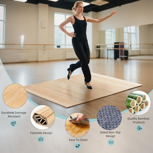 Plancher de danse portable en bambou personnalisé, pour toutes surfaces, avec sac de rangement, tapis de danse solide, danse <span class=keywords><strong>flamenco</strong></span> - Product Image 5
