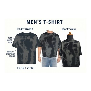 Camiseta Oversize para Hombre, 100% Algodón, Teñido Anudado, Cuello Redondo, Ajuste Relajado, Estilo Urbano, Uso Diario - Product Image 4