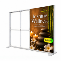 Boîte à lumière LED portable en profilé aluminium durable à assemblage rapide 2026, avec tissu polyester lavable et réutilisable, pour salon professionnel