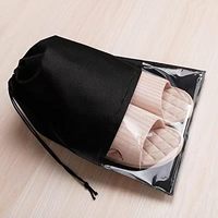 Bolsa de zapatos de viaje portátil duradera de tela no tejida de alta calidad bolsa de almacenamiento a prueba de polvo que ahorra espacio