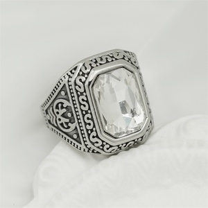 Nordic Viking <b>Rings</b> Jewelry Stainless Steel Gemstone Charm <b>Rings</b> Men - Product Image 5