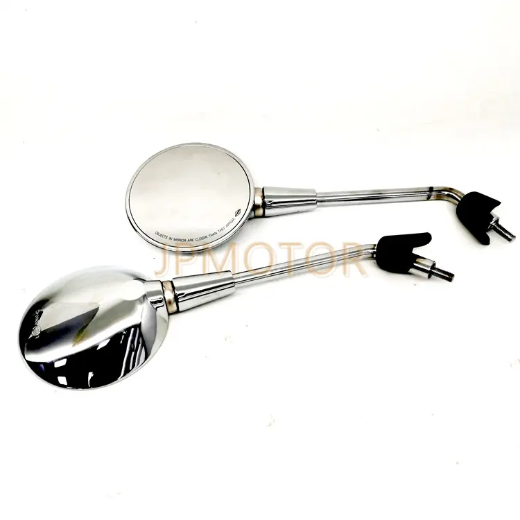 ABS Chrome long stem Side mirrors motorcycle with E-mark Certificate Rear View mirrors