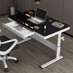 Bureau d'ordinateur réglable en hauteur, bureau ergonomique à hauteur réglable manuellement, table debout pour la salle d'étude - Product Image 4