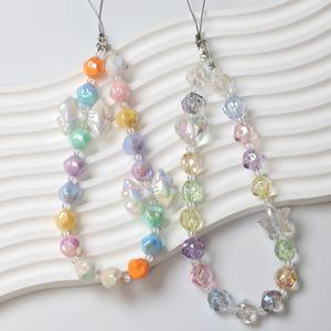 Venta al por mayor 20 unids/bolsa de cuentas sueltas acrílicas, cuentas de meteorito encantadoras irregulares, cuentas sueltas acrílicas con agujero medio para la fabricación de joyas - Product Image 5