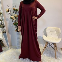Konfor siluet Abaya elbise özelleştirilmiş renkler seçenekleri uzun kollu gevşek kapak yan cep erişim parkı ziyaretleri ithalat programı