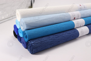 Ouyuan trẻ em tự làm Thiết kế handmade 50*250cm 140g cường độ cao <span class=keywords><strong>Single</strong></span> Side nhựa tráng papel crepe cuộn nhà máy bán buôn - Product Image 5