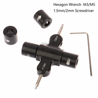 Clé à cliquet M3 M5 pour écrous et vis hexagonales 1,5 2,0 mm, outil de dépose rapide pour hélices et moteurs de drones RC Quadcopter FPV