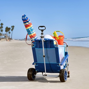 Tumbona plegable para día de playa con combinación de <span class=keywords><strong>carro</strong></span> integrado y ruedas pesadas, perfecta para la playa - Product Image 5