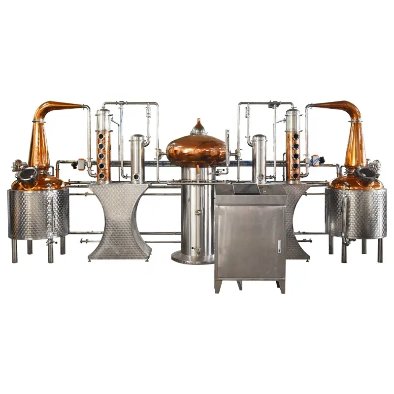 300 Liter Doppel töpfe Whisky Destillation anlage Kupfer brenner