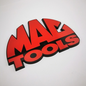 Diseño 3D OEM 120mm para <span class=keywords><strong>MAC</strong></span> Tools Emblema cromado de plástico Insignia Logo Pegatinas autoadhesivas para automóvil - Product Image 5