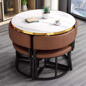 Juego <span class=keywords><strong>de</strong></span> Mesa y Sillas <span class=keywords><strong>de</strong></span> Comedor <span class=keywords><strong>de</strong></span> Lujo Moderno, Muebles <span class=keywords><strong>de</strong></span> Piedra para el Hogar, Oficina, Sala <span class=keywords><strong>de</strong></span> Estar o Apartamento, Precio <span class=keywords><strong>de</strong></span> Fábrica, Venta al por Mayor - Product Image 5