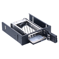 Unestech New 2.5-Zoll 3-Bay Hot-Swap SATA 5,25" Optical Drive Bay Festplattengehäuse Metall-HDD-gehäuse