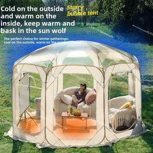 Tente bulle transparente d'hiver à montage rapide, motif ciel étoilé, imperméable, pour camping extérieur et restaurant - Product Image 2