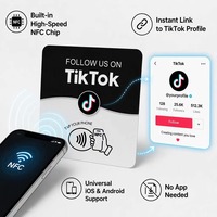 Carte NFC personnalisée avec puce NTAG213 13,56 MHz, carte NFC TikTok, appuyez pour obtenir la qualification de membre d'hôtel 5 étoiles