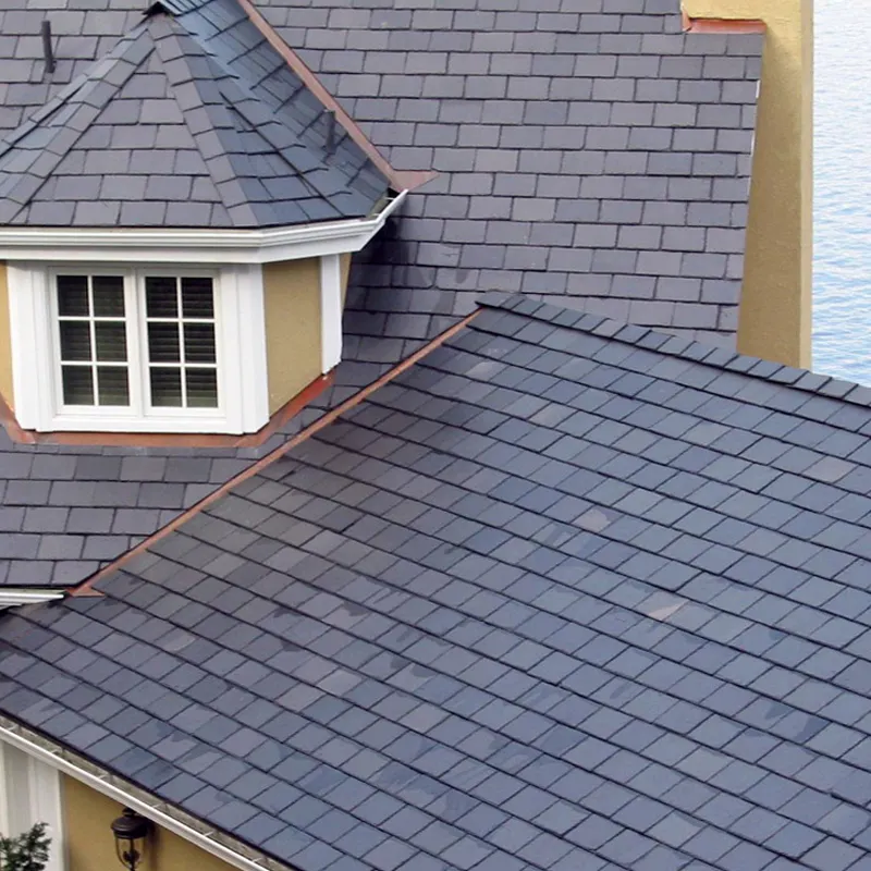 Rectangle black slate roof tile