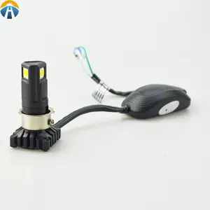 HyperLight M02DB Lampu Led untuk Sepeda Motor 25W 3COB Chip T19 Sepeda Motor Lampu Depan LED Bohlam P15D