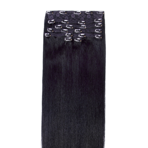 Extensiones de Cabello Humano Remy Indio con Clip, Teñidas a Máquina, Doble Trama, Permanente, Liso, 18'-24' - Product Image 1