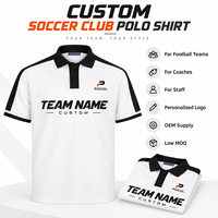 Polo personnalisé pour club de football, tenue d'équipe à manches courtes, logo personnalisé pour équipes de football, entraîneurs, personnel, fourniture OEM, faible MOQ