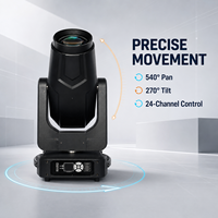 Projecteur de scène professionnel 500W RGBW LED 3-en-1 à tête mobile Beam Spot Wash Zoom DMX512 pour découpe de profil et concerts BSWF