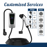 Cargador de Vehículos Eléctricos Wufen Nuevo de Nivel 2 para Interiores y Exteriores, 3.5KW, IP67, con Enchufe NEMA 5-15P, Conector Tipo 2 IEC 62196 para el Hogar