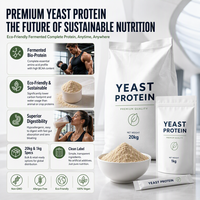 Poudre de protéines de levure certifiée Halal et Casher, étiquette claire, protéines de fermentation durable pour la croissance musculaire des adultes en Europe, 20 kg