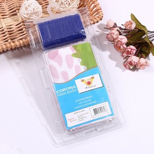 Rideau de douche en soie PE imprimé pour le commerce extérieur, avec coque blister, doublure imperméable, rideau coloré, 12 anneaux inclus - Product Image 4