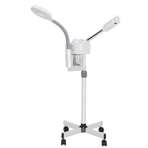 2-in-1 Nano Spray Facial Steamer Pure Black Magnifying Mirror Hydrating Salon Facial Machine Portable Bedroom - Product Image 2