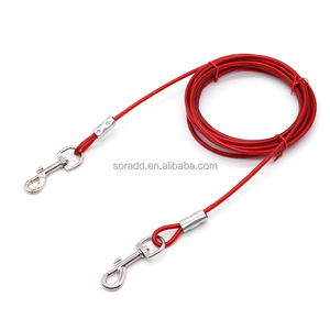 2024 Premium <strong>Dog</strong> Tie-Out Cable - Heavy Duty <strong>Dogs</strong> Chain <strong>Leashes</strong> Perfect Pets Lead Cable Galvanized Steel <strong>Wire</strong> <strong>Rope</strong> with <strong>PVC</strong> - Product Image 1