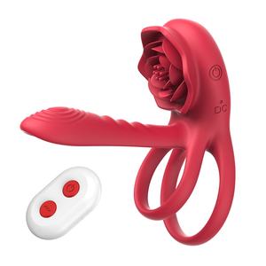Fernbedienung Multifunktions-Vibrator Schock Paar Verzögerung Ejakulation Cockring Vibrations ringe Paar Sexspielzeug Penis ringe - Product Image 1