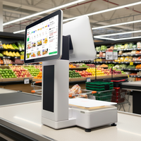 Vente en gros de kiosque de commande pour restaurant 15,6'' Win 11 I3/I5/I7, système POS tout-en-un, système de paiement automatique, caisse enregistreuse POS