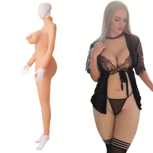 Combinaison en silicone réaliste pour femme avec formes de seins intégrées, invisible à porter, transformation de travesti, combinaison intégrale - Product Image 1