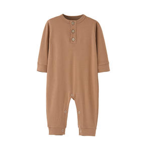 Tutina per Neonati, Pagliaccetto Autunno Inverno a Maniche Lunghe in Cotone Tinta Unita, Abbigliamento per Bambini Disponibile - Product Image 5