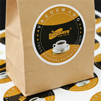 Etiqueta Adhesiva de PVC/PP con Impresión de Logotipo de Marca de Diseño Personalizado BOTU, Etiqueta Impermeable en Rollo para Bolsas, Tazas, Botellas y Bebidas