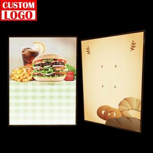 Advertising Poster Led Ultra-Thin <b>Light</b> Box <b>Light</b> Box <b>Board</b> Wall Mounted Desktop Standing Frame Led Illuminated <b>Light</b> Box - Product Image 1